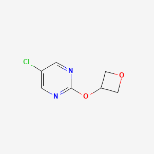 molecular formula C7H7ClN2O2 B2635261 5-氯-2-(氧杂环-3-氧基)嘧啶 CAS No. 2199764-05-9