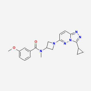 molecular formula C20H22N6O2 B2635262 N-[1-(3-Cyclopropyl-[1,2,4]triazolo[4,3-b]pyridazin-6-yl)azetidin-3-yl]-3-methoxy-N-methylbenzamide CAS No. 2310124-11-7