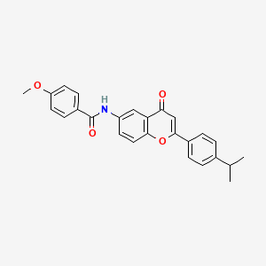 4-methoxy-N-{4-oxo-2-[4-(propan-2-yl)phenyl]-4H-chromen-6-yl}benzamide