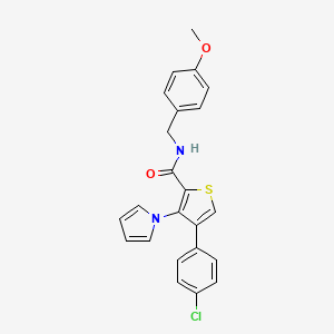 4-(4-chlorophenyl)-N-(4-methoxybenzyl)-3-(1H-pyrrol-1-yl)thiophene-2-carboxamide