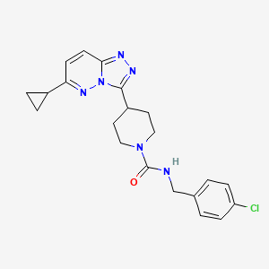 N-[(4-Chlorophenyl)methyl]-4-(6-cyclopropyl-[1,2,4]triazolo[4,3-b]pyridazin-3-yl)piperidine-1-carboxamide