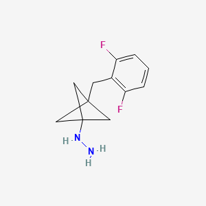 [3-[(2,6-Difluorophenyl)methyl]-1-bicyclo[1.1.1]pentanyl]hydrazine