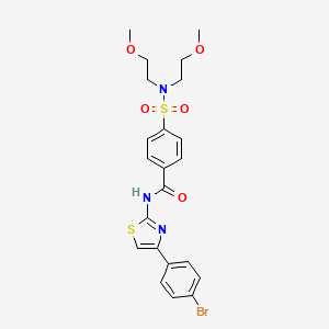 4-[bis(2-methoxyethyl)sulfamoyl]-N-[4-(4-bromophenyl)-1,3-thiazol-2-yl]benzamide
