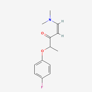 molecular formula C13H16FNO2 B2635297 1-(二甲氨基)-4-(4-氟苯氧基)-1-戊烯-3-酮 CAS No. 1164512-49-5