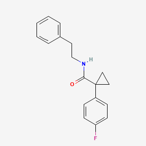 molecular formula C18H18FNO B2635298 1-(4-fluorophenyl)-N-phenethylcyclopropanecarboxamide CAS No. 1091461-98-1