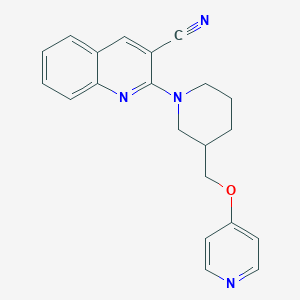 2-[3-(Pyridin-4-yloxymethyl)piperidin-1-yl]quinoline-3-carbonitrile