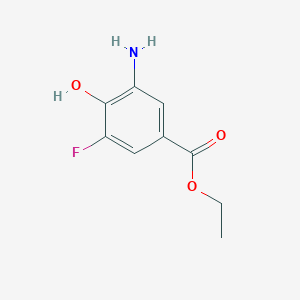 molecular formula C9H10FNO3 B2635301 Ethyl 3-amino-5-fluoro-4-hydroxybenzoate CAS No. 2092027-24-0