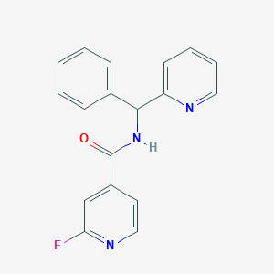 2-fluoro-N-[phenyl(pyridin-2-yl)methyl]pyridine-4-carboxamide