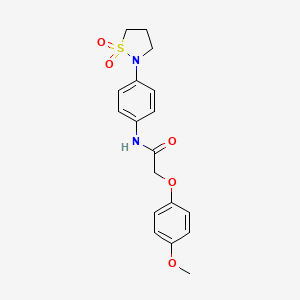molecular formula C18H20N2O5S B2635310 N-(4-(1,1-二氧化异噻唑烷-2-基)苯基)-2-(4-甲氧基苯氧基)乙酰胺 CAS No. 951485-03-3