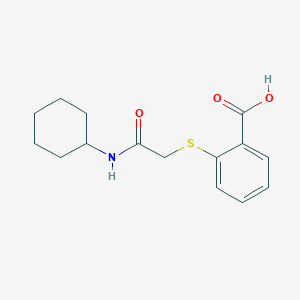 molecular formula C15H19NO3S B2635314 2-{[2-(环己基氨基)-2-氧代乙基]硫代}苯甲酸 CAS No. 385382-80-9