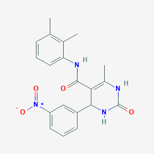 molecular formula C20H20N4O4 B2635315 N-(2,3-二甲苯基)-6-甲基-4-(3-硝苯基)-2-氧代-1,2,3,4-四氢嘧啶-5-甲酰胺 CAS No. 361182-56-1