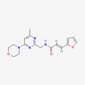 molecular formula C17H20N4O3 B2635322 (E)-3-(furan-2-yl)-N-((4-methyl-6-morpholinopyrimidin-2-yl)methyl)acrylamide CAS No. 1798419-37-0