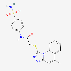 2-((5-methyl-[1,2,4]triazolo[4,3-a]quinolin-1-yl)thio)-N-(4-sulfamoylphenyl)acetamide