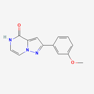 molecular formula C13H11N3O2 B2635327 2-(3-methoxyphenyl)pyrazolo[1,5-a]pyrazin-4(5H)-one CAS No. 1338659-26-9