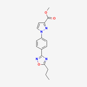 methyl 1-[4-(5-propyl-1,2,4-oxadiazol-3-yl)phenyl]-1H-pyrazole-3-carboxylate