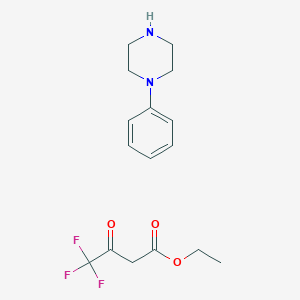 Ethyl 4,4,4-trifluoro-3-oxobutanoate;1-phenylpiperazine