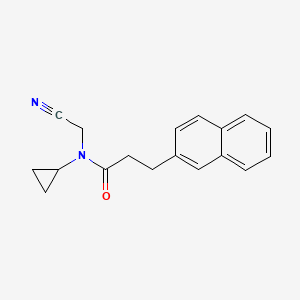 molecular formula C18H18N2O B2635336 N-(cyanomethyl)-N-cyclopropyl-3-(naphthalen-2-yl)propanamide CAS No. 1252521-57-5
