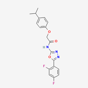 molecular formula C19H17F2N3O3 B2635342 N-(5-(2,4-difluorophenyl)-1,3,4-oxadiazol-2-yl)-2-(4-isopropylphenoxy)acetamide CAS No. 1171737-52-2