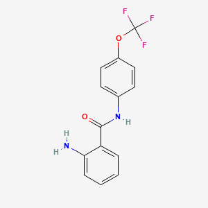 molecular formula C14H11F3N2O2 B2635344 2-氨基-N-[4-(三氟甲氧基)苯基]苯甲酰胺 CAS No. 263559-01-9