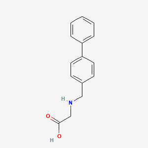 molecular formula C15H16ClNO2 B2635349 N-(biphenyl-4-ylmethyl)glycine CAS No. 1245569-25-8