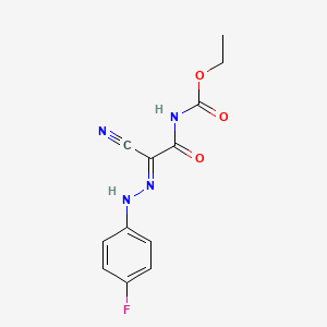 ethyl N-{2-cyano-2-[2-(4-fluorophenyl)hydrazono]acetyl}carbamate