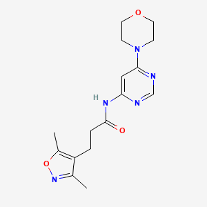 3-(3,5-dimethylisoxazol-4-yl)-N-(6-morpholinopyrimidin-4-yl)propanamide