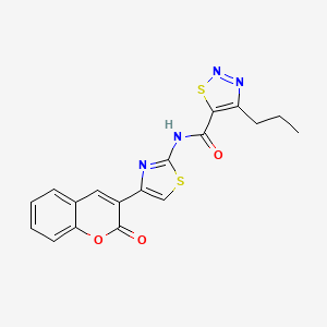 N-(4-(2-oxo-2H-chromen-3-yl)thiazol-2-yl)-4-propyl-1,2,3-thiadiazole-5-carboxamide