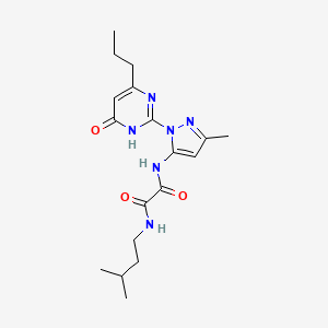 N1-isopentyl-N2-(3-methyl-1-(6-oxo-4-propyl-1,6-dihydropyrimidin-2-yl)-1H-pyrazol-5-yl)oxalamide
