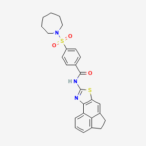 4-(azepan-1-ylsulfonyl)-N-(4,5-dihydroacenaphtho[5,4-d]thiazol-8-yl)benzamide