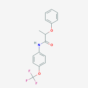 molecular formula C16H14F3NO3 B263538 2-phenoxy-N-[4-(trifluoromethoxy)phenyl]propanamide 