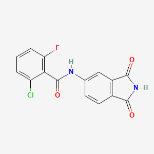 molecular formula C15H8ClFN2O3 B2635385 2-chloro-N-(1,3-dioxoisoindolin-5-yl)-6-fluorobenzamide CAS No. 1170999-88-8
