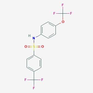 molecular formula C14H9F6NO3S B263539 N-[4-(trifluoromethoxy)phenyl]-4-(trifluoromethyl)benzenesulfonamide 
