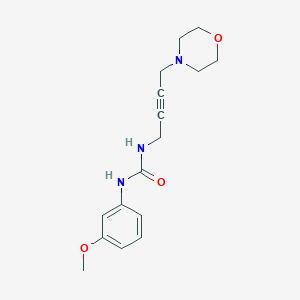 molecular formula C16H21N3O3 B2635394 1-(3-甲氧基苯基)-3-(4-吗啉丁-2-炔-1-基)脲 CAS No. 1396856-92-0
