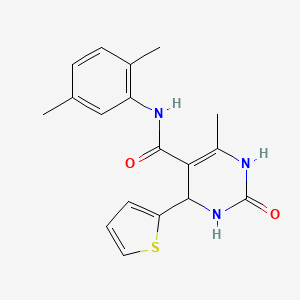 N-(2,5-dimethylphenyl)-6-methyl-2-oxo-4-thiophen-2-yl-3,4-dihydro-1H-pyrimidine-5-carboxamide