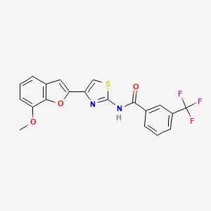 N-(4-(7-methoxybenzofuran-2-yl)thiazol-2-yl)-3-(trifluoromethyl)benzamide