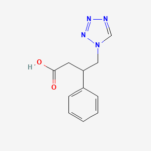 molecular formula C11H12N4O2 B2635400 3-Phenyl-4-(tetrazol-1-yl)butanoic acid CAS No. 632291-65-7