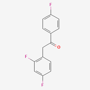 molecular formula C14H9F3O B2635408 2-(2,4-Difluorophenyl)-1-(4-fluorophenyl)ethanone CAS No. 187617-93-2
