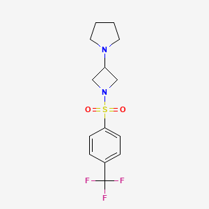 1-{1-[4-(Trifluoromethyl)benzenesulfonyl]azetidin-3-yl}pyrrolidine