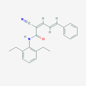 (2Z,4E)-2-Cyano-N-(2,6-diethylphenyl)-5-phenylpenta-2,4-dienamide