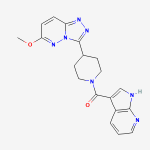 4-{6-methoxy-[1,2,4]triazolo[4,3-b]pyridazin-3-yl}-1-{1H-pyrrolo[2,3-b]pyridine-3-carbonyl}piperidine