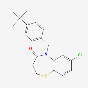 5-[4-(tert-butyl)benzyl]-7-chloro-2,3-dihydro-1,5-benzothiazepin-4(5H)-one
