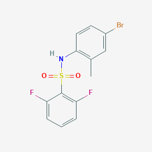 molecular formula C13H10BrF2NO2S B263545 N-(4-bromo-2-methylphenyl)-2,6-difluorobenzenesulfonamide 