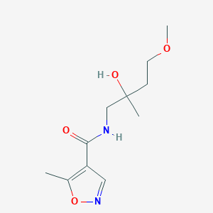 molecular formula C11H18N2O4 B2635453 N-(2-hydroxy-4-methoxy-2-methylbutyl)-5-methylisoxazole-4-carboxamide CAS No. 1987511-41-0
