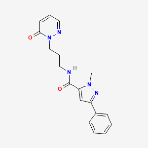 1-methyl-N-(3-(6-oxopyridazin-1(6H)-yl)propyl)-3-phenyl-1H-pyrazole-5-carboxamide