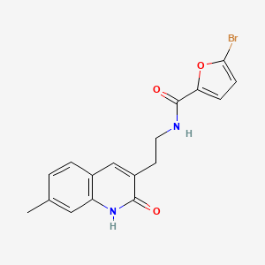 5-bromo-N-[2-(7-methyl-2-oxo-1H-quinolin-3-yl)ethyl]furan-2-carboxamide