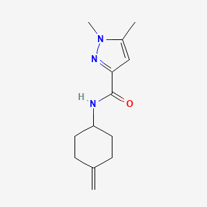 molecular formula C13H19N3O B2635491 1,5-dimethyl-N-(4-methylidenecyclohexyl)-1H-pyrazole-3-carboxamide CAS No. 2097857-65-1
