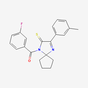 1-(3-Fluorobenzoyl)-3-(3-methylphenyl)-1,4-diazaspiro[4.4]non-3-ene-2-thione