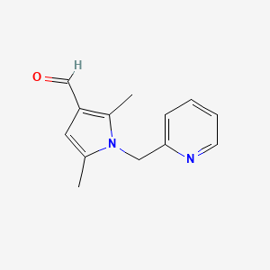 molecular formula C13H14N2O B2635505 2,5-Dimethyl-1-pyridin-2-ylmethyl-1H-pyrrole-3-carbaldehyde CAS No. 879053-20-0