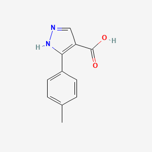 molecular formula C11H10N2O2 B2635506 3-(4-methylphenyl)-1H-pyrazole-4-carboxylic acid CAS No. 350988-62-4; 879996-66-4