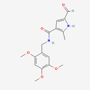 molecular formula C17H20N2O5 B2635507 5-formyl-2-methyl-N-[(2,4,5-trimethoxyphenyl)methyl]-1H-pyrrole-3-carboxamide CAS No. 2094191-42-9